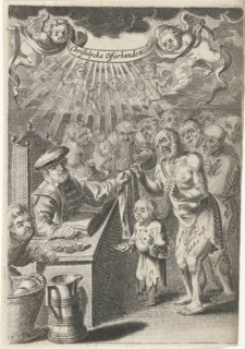 Christian assistance to the poor, print maker: Pieter Nolpe, 1640