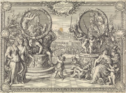 Allegory of the coronation of Joseph I King of Hungary, Justus van den Nijpoort, 1687