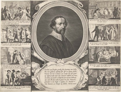 Portrait of priest Martinus van Velden, 1639, Theodor Matham, 1639