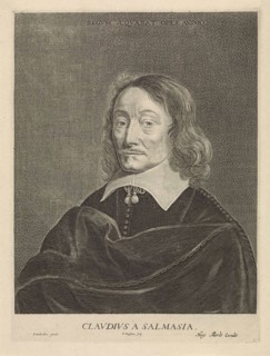Portrait of Claudius Salmasius, print maker: Theodor Matham, Pieter Dubordieu, Hugo Allard, 1647 -