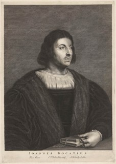 Portrait of Giovanni Boccaccio, Cornelis van Dalen (II), Abraham Bloteling, 1648 - 1664