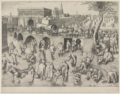 Skating at the Sint-Jorispoort Antwerp Belgium, Frans Huys, Pieter Brueghel I, Hieronymus Cock,