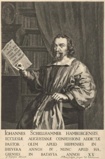 Portrait of John Schellhammer at the age of 51, Hendrik Bary, Joh. Schelneccers, 1657