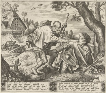 Parable of the two blind, Pieter van der Heyden, Hieronymus Cock, c. 1540 - 1570