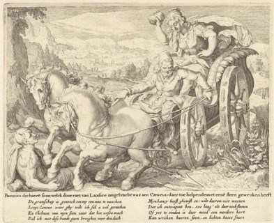 Beronica vengeance with a stone, Zacharias Dolendo, Jacob de Gheyn (II), Claes Jansz. Visscher