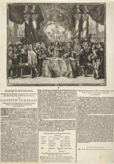 Presentation and description of the appointment of Prince William III as captain-general of the
