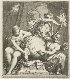 Allegory of variability, Arnold Houbraken, 1710 - 1719