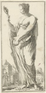 Personification of satisfaction, Arnold Houbraken, 1710 - 1719