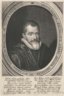 Portrait of Herman Faukelius at the age of 67, print maker: DaniÃ«l van den Bremden, Salomon