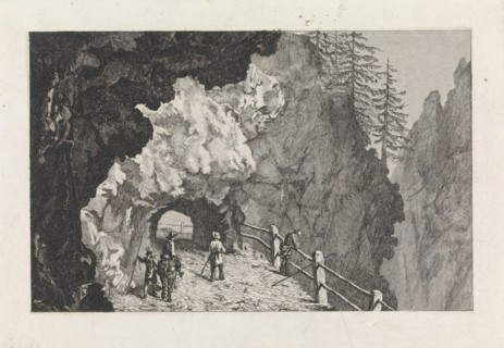 Passage in the rocks, David van der Kellen (III), Marinus van Raden, 1837 - 1885