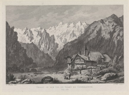 View of the Col du Géant, Chamonix-Mont-Blanc, France