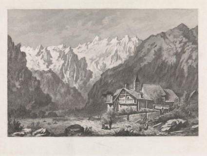 View of the Col du Géant, Chamonix-Mont-Blanc, France