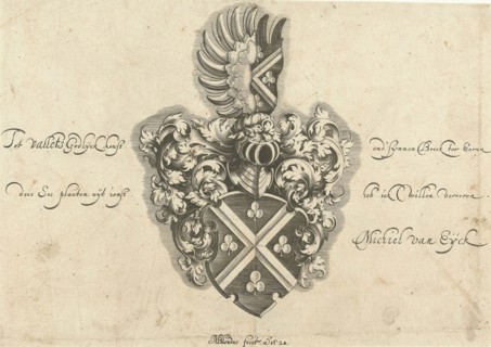 From series of 6 sheets, print maker: Michiel le Blon (mentioned on object), Dating 1620