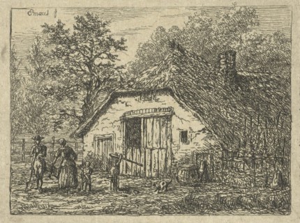 Family with sod, Gerardus Emaus de Micault, 1813 - 1863