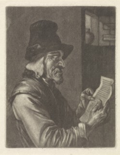 Letter Reading man, Jan van der Bruggen, Jan Verkolje (I), 1659 - 1740