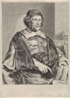 Portrait of Caspar van Baerle, Theodor Matham, Joachim von Sandrart, 1616 - 1676