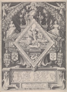 New Year Postcard from the Haarlem Chamber of Rhetoric The Wijngaertrancken, 1600, The Netherlands,