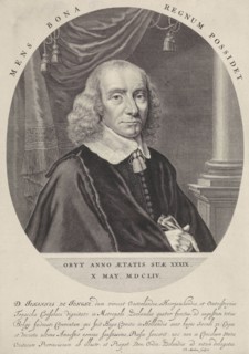 Portrait of Johannes de Jonghe, Theodor Matham, 1654 - 1676