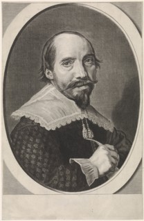 Portrait of Theodore Bleuet, Theodor Matham, Frans Hals, 1638 - 1640