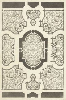 Plan of garden with nine parterres, DaniÃ«l Marot I, print maker: Anonymous, after 1703 - before