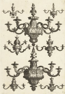 Two large and six small chandeliers, DaniÃ«l Marot (I), Anonymous, Anonymous, after 1703 - before
