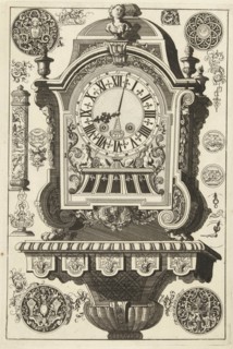 Clock on console awarded bust, DaniÃ«l Marot (I), Anonymous, Anonymous, after 1706 - before 1800