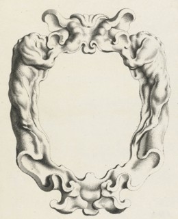 Cartouche with lobe ornament with two animals, Michiel Mosijn, Gerbrand van den Eeckhout, Clement