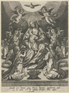 Madonna and Child surrounded by angels, Samuel van Hoogstraten, c. 1575