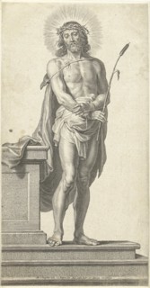 Christ with crown of thorns (Ecce Gay), Schelte Adamsz. Bolswert, Martinus van den Enden, 1596 -