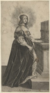 Saint Cecilia with organ, Pieter de Bailliu (I), 1623 - 1660