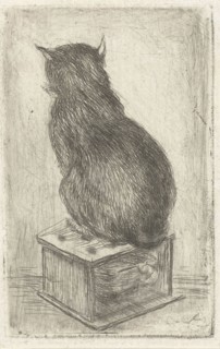 Cat sits on a stove, Louis Bernard Coclers, 1756-1817