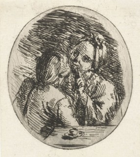 Man and woman talking, Louis Bernard Coclers, 1756 - 1817
