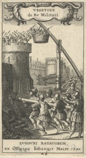 Soldiers fall fortress with a battering ram, to defend the walls of soldiers against the attack,