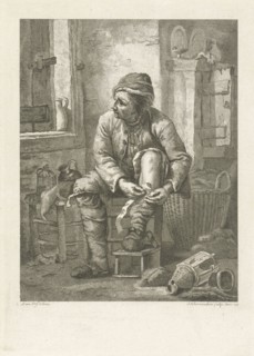 Man binds his leg, Johannes Schoenmakers, 1789