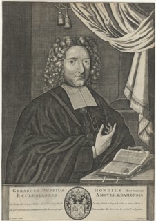Portrait of Gerardus Puppius Hondius, Louis Lucas, G. Lucas, c. 1650 - 1731
