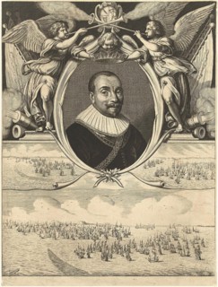 Portrait of Admiral Maarten Tromp at the age of 42, Cornelis van Dalen (I), 1640