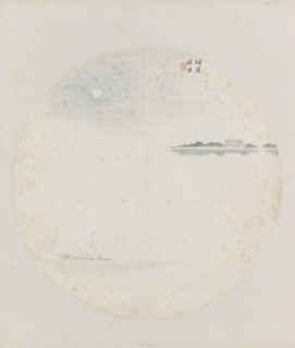 Album page, chinese painting. landscape in China,  Hui Nian, 1850 - 1900
