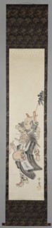 A devil as a mendicant, Kawanabe Kyosai, 1850 - 1889, scroll painting