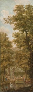 Three wall hangings with a Dutch landscape, attributed to Jurriaan Andriessen, 1776