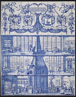 Tile panel with the tile and pottery factory in Bolsward, Anonymous, c. 1745 - c. 1765