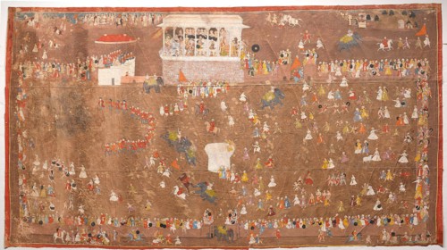 Maharana Sangram Singh of Udaipur Entertaining Members of the Dutch East India Company led by Johan