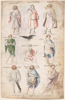 Nine men of antiquity, Barthélémy d' Eyck, Anonymous, c. 1440