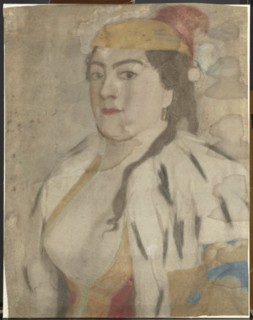 Portrait of an unknown woman from Istanbul, Jean-Etienne Liotard, 1738 - 1742