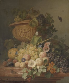 Still Life with Flowers and Fruit, Eelke Jelles Eelkema, 1824