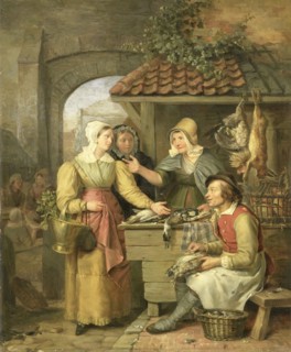A Game Market, Willem Jodocus Mattheus Engelberts, c. 1830