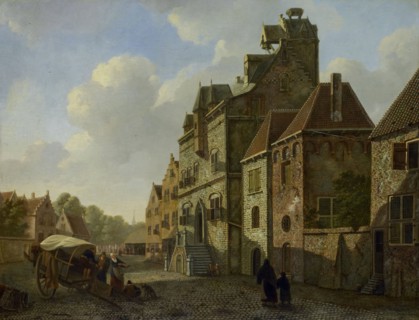 View in Dordrecht, The Netherlands, Johannes Schoenmakers, Johannes Christiaan Schotel, 1819 - 1821