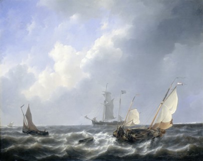 Seascape from the Zeeland Waters, near the Island of Schouwen, The Netherlands, Petrus Johannes