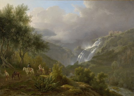 The Cascades at Tivoli, with a Storm Approaching, Abraham Teerlink, 1824