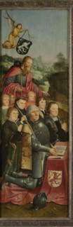 Memorial Panel with Eight Male Portraits, probably Willem Jelysz van Soutelande and Family, with