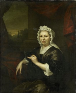 Portrait of Brechje Hooft, Widow of Harmen van de Poll, attributed to Arnold Boonen, c. 1700 - c.